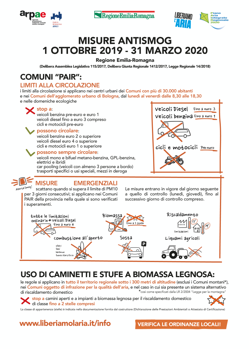 Featured image for “Misure antismog dal 1 ottobre 2019 al 31 marzo 2020”