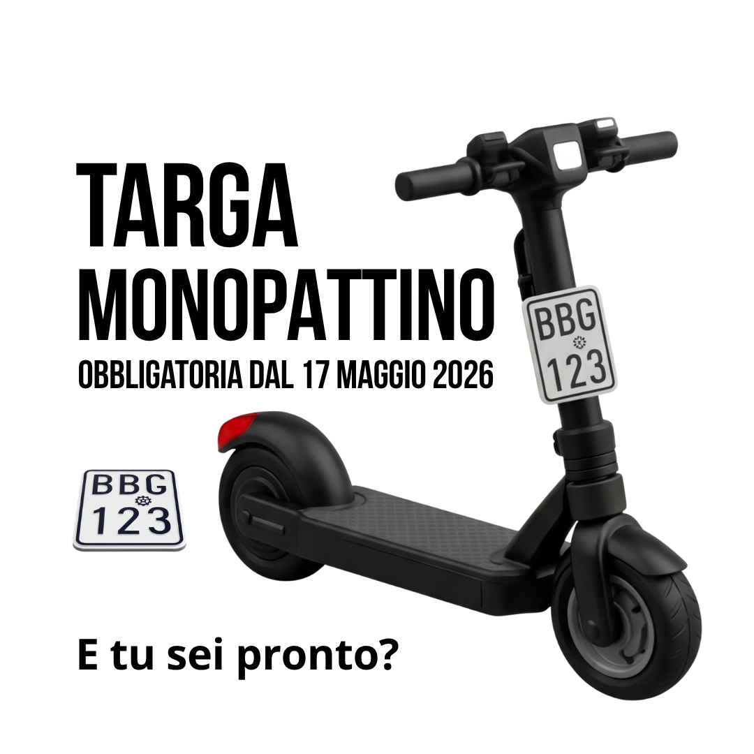 Targa Monopattino obbligatoria dal 17 maggio 2026